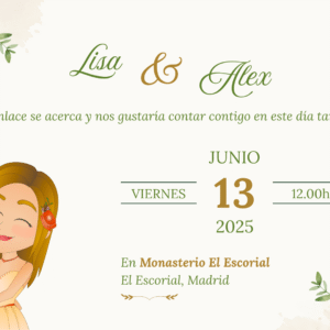 Invitación de PELÍCULA para BODAS